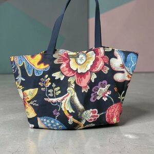 Navy Floral Tote Bag by [Brand]